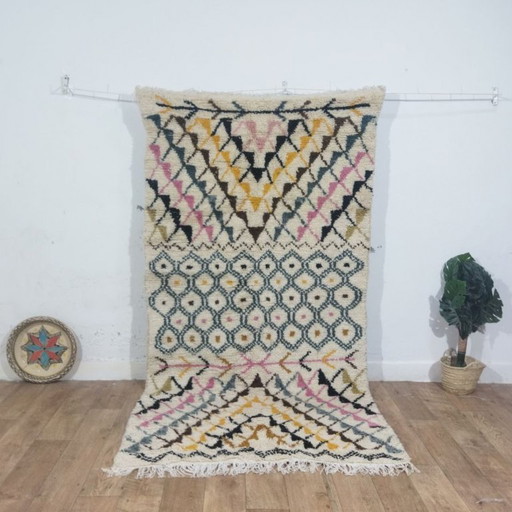 Geometrischer Berberteppich | Marokkanischer Wollteppich 260 × 135 cm