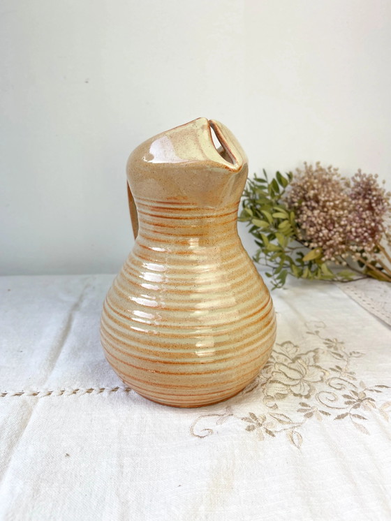 Pichet vintage en grès émaillé – Verres et carafes (photo 5 of 9)