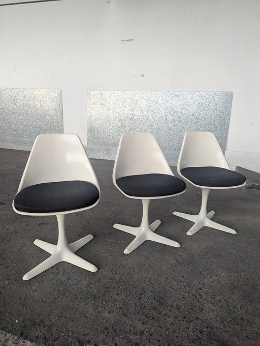 Set 3 Arkana swivel chairs model Tulip