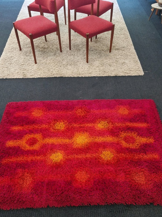 Image 1 of Vintage rug Desso 70s red/orange/yellow