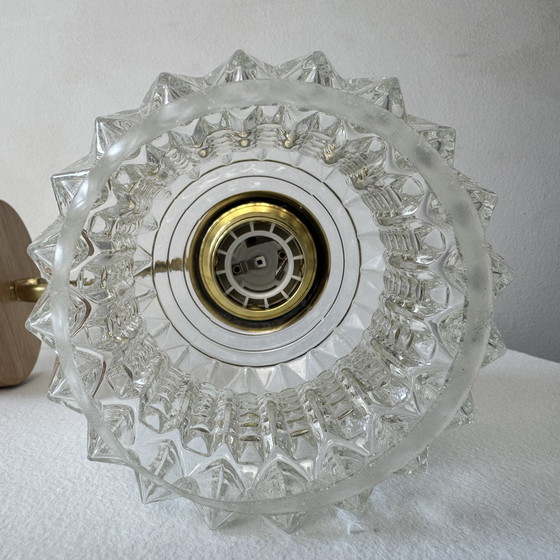 Image 1 of PAIR OF VINTAGE MOLDED GLASS SCONCES