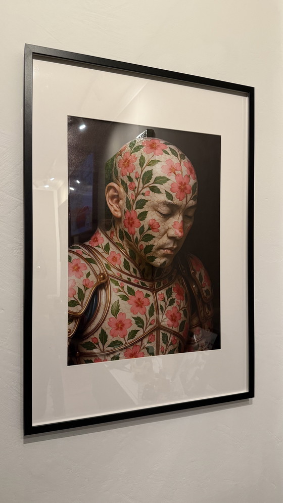 Image 1 of Kintsugi Samurai Sakura Warrior di Rotan Hunt Murale