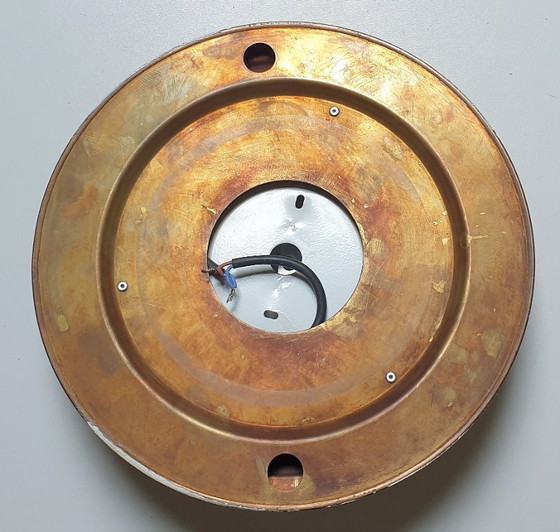 Image 1 of Große Art-Deco-Deckenleuchte aus Opalglas (33 cm).