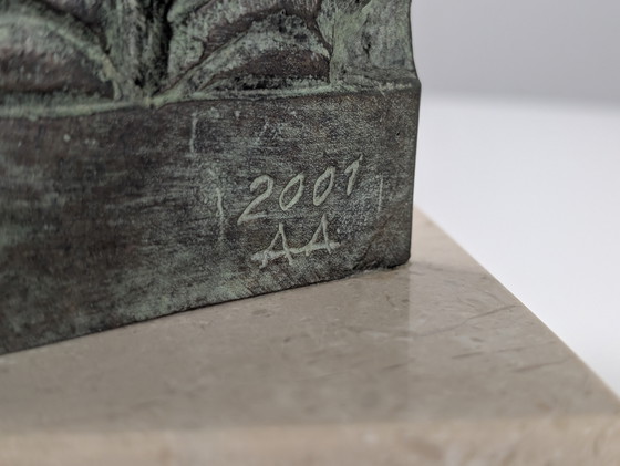 Image 1 of Sculpture en bronze basque "Sustraiak" de Larrañaga, signée et numérotée, 2001