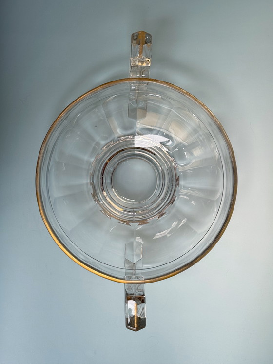 Image 1 of Val Saint Lambert - Bol Art Déco - Luxval - Décoration dorée