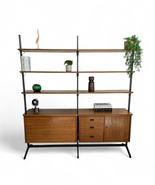 Vintage freestanding modular wall unit, Olof Pira