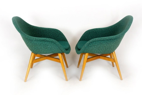 Armchairs by Miroslav Navratil for Tatra Nábytok, 1960s, Set of 2 – Textile, Wood (photo 8 of 22)
