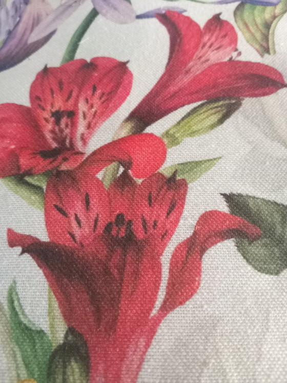 Puf de tela floral – Reposapiés y pufs, Textile (photo 5 of 5)