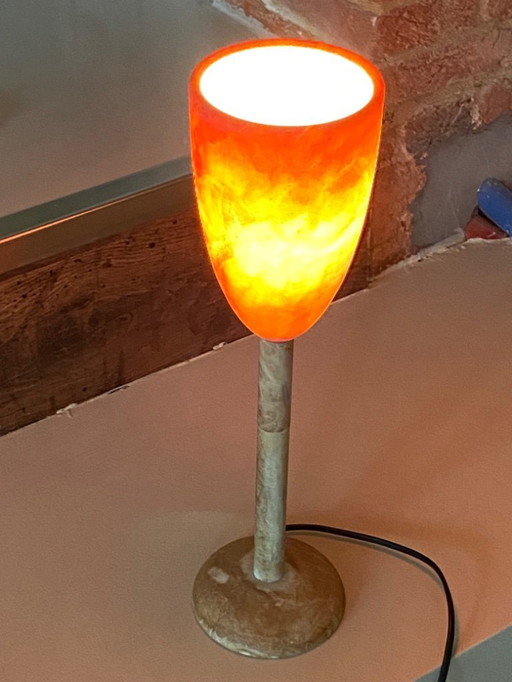 Vintage Pegasam Alabaster-Tischlampe