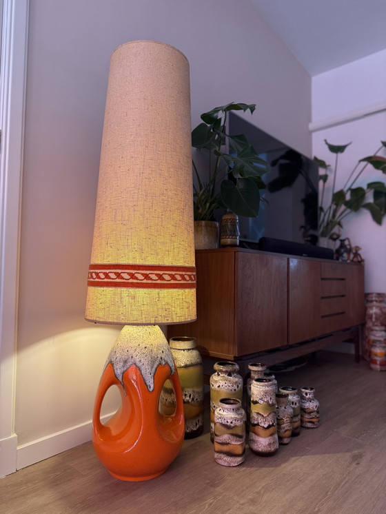 Image 1 of West Germany floor lamp with original shade