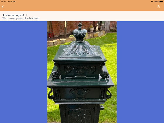 Image 1 of Brievenbus aluminium nostalgisch 