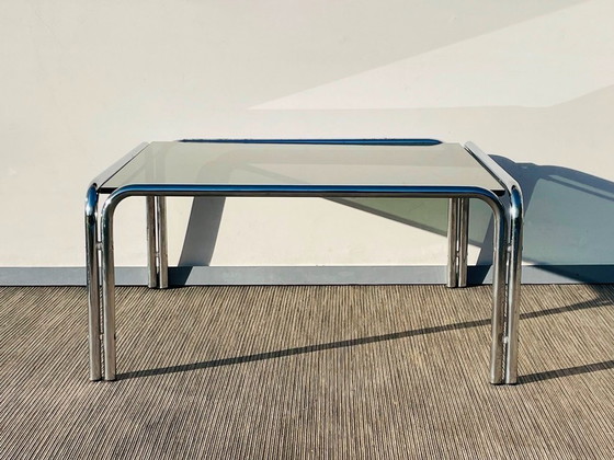 Image 1 of Pair of chrome coffee tables # Vintage 70s # Living Room Tables
