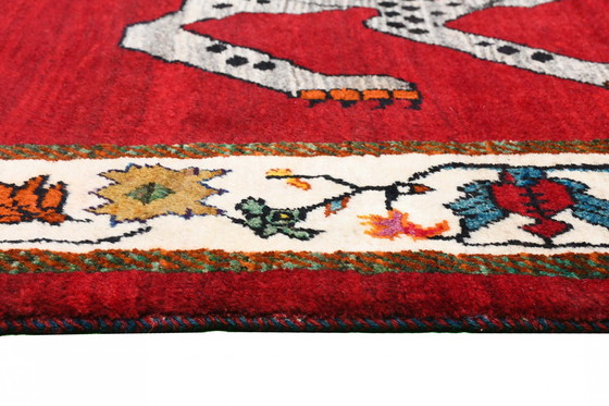 Image 1 of Gabbeh Shiraz Nomadenteppich Mit Tiger-Motiv – 227 x 131 cm