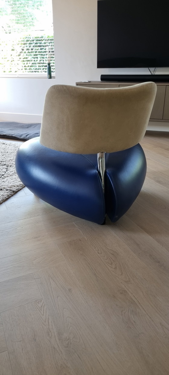 Image 1 of Leolux Pallone armchair leather with suede