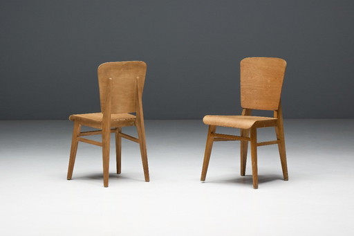 Chaises "Tout Bois" de Jean Prouvé, France, 1941
