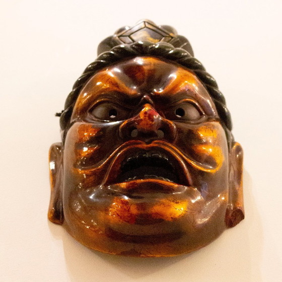 Image 1 of Maschera giapponese Kagura d'epoca