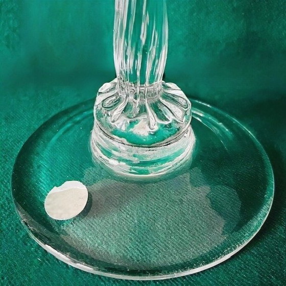 Image 1 of Vintage mid-century Italian crystal candlestick Ardè Italy crystal Murano 1970's