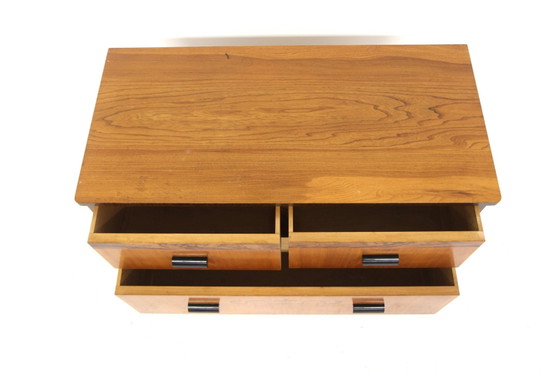 Cassettiere Scandinave in Olmo e Noce, 1930, Scandinavian (foto 4 di 5)