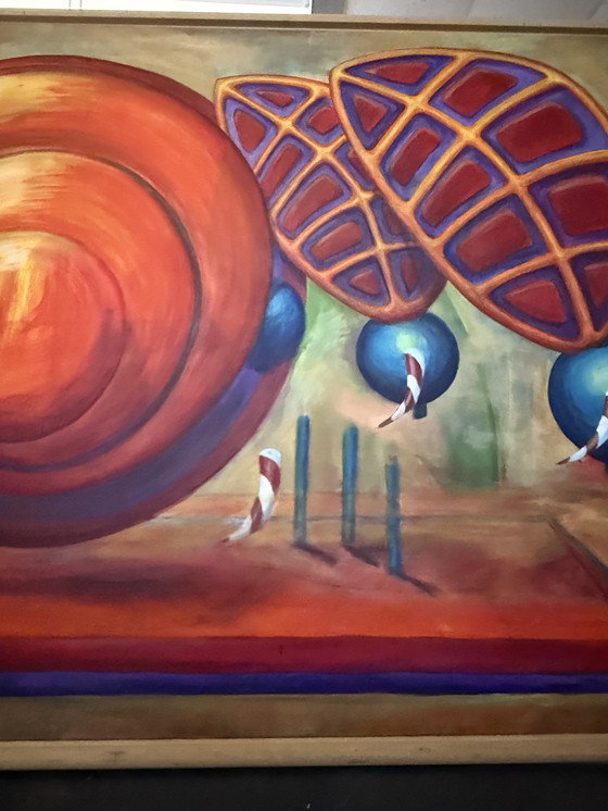 Image 1 of Schilderij Hans Kooijman Titel “Oogst Der Perikelen” Afmeting 180 x 140