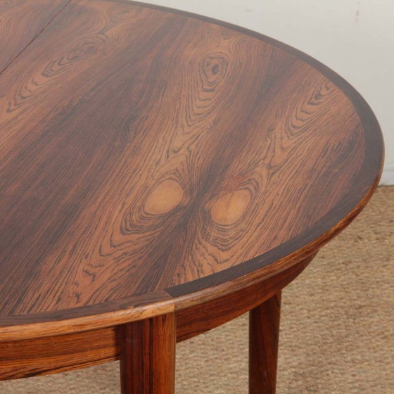 Image 1 of Mesa de comedor redonda de palisandro de Johannes Andersen, 1960