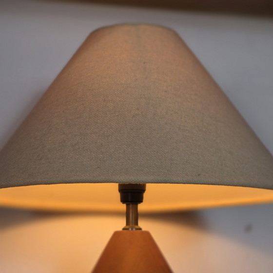 Image 1 of Kirk Copenhagen, vintage teak tafellamp, Deens design 70's