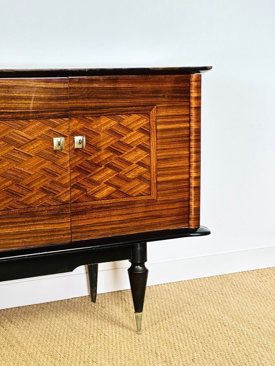 Image 1 of Sideboard aus Makassar-Ebenholz im Art-Deco-Stil, Frankreich, 1940er Jahre
