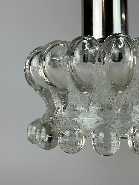 Image 1 of Lampada da soffitto anni '60 e '70, lampada a sospensione, bolla di vetro, design spaziale di metà secolo