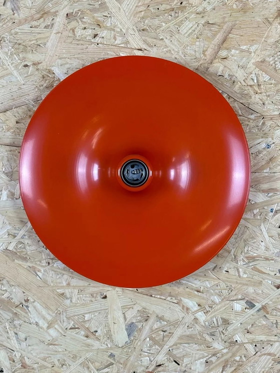 Image 1 of Lampada da parete Diskus anni '60 e '70 Teka Arancione Design Space Age Alluminio Metallo