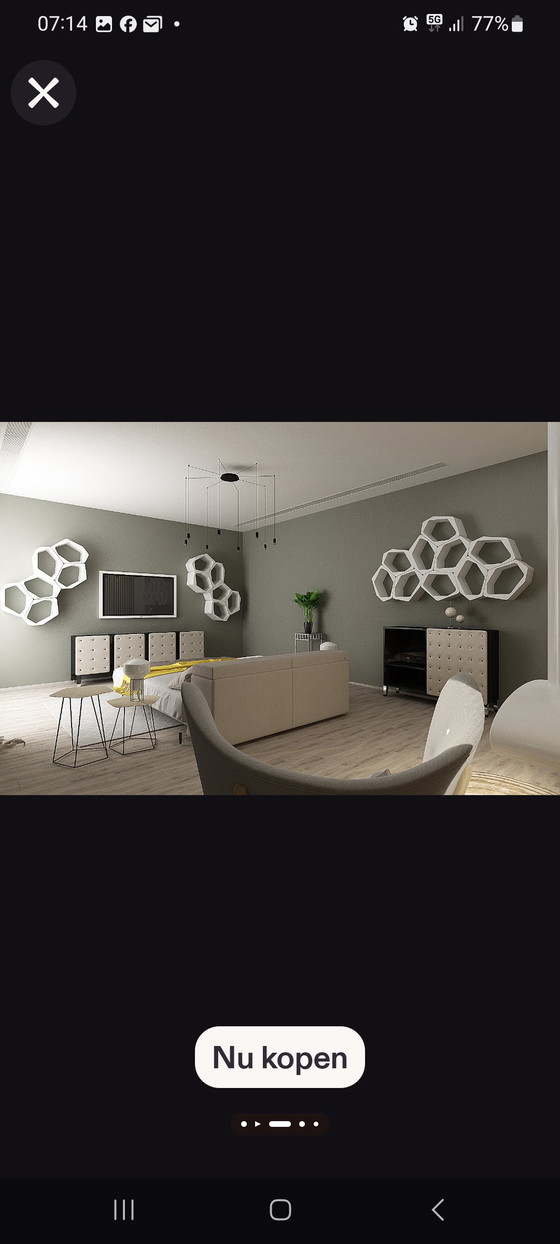 Image 1 of 7 módulos blancos para sistema de pared divisoria de ambientes