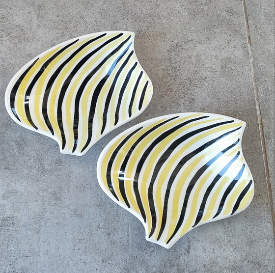 Image 1 of Grandes coupelles, vide-poches d'Alessio Tasca en céramique italienne 60-70