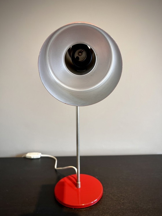 Image 1 of 2 Vintage Schreibtischlampen Rot Pop