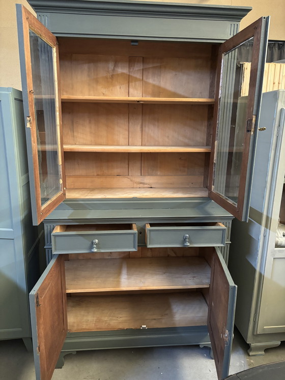 Vintage Brocante Buffetkast – Buffetkasten, Wood, Glass (photo 10 of 10)