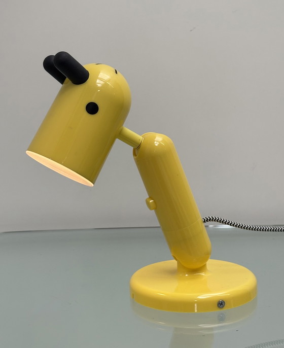 Image 1 of Lampada da tavolo o da parete vintage di design Ikea Krux giallo giraffa