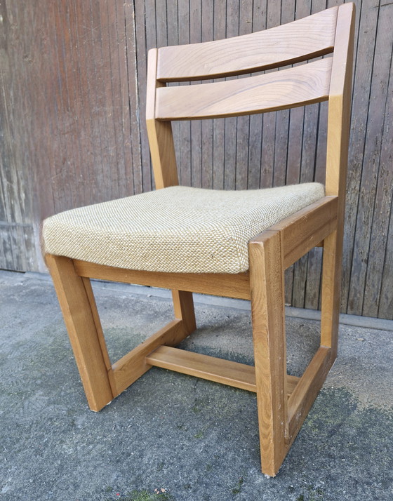 Image 1 of MAISON REGAIN 3-teiliges Massivholz-Ulmen-Set, 1970er/80er Jahre