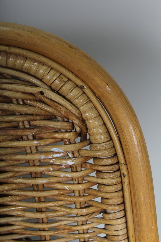 Image 1 of Sgabelli da bar vintage in rattan