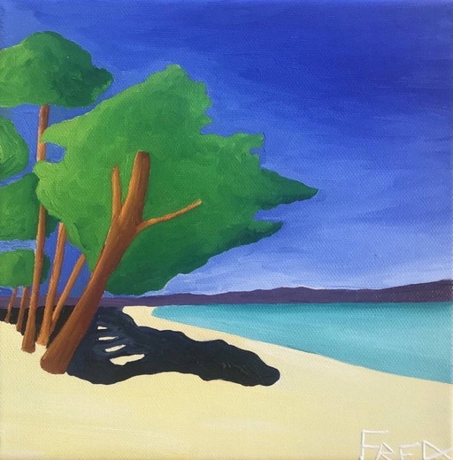 Öl auf Leinwand. Größe 20x20cm.