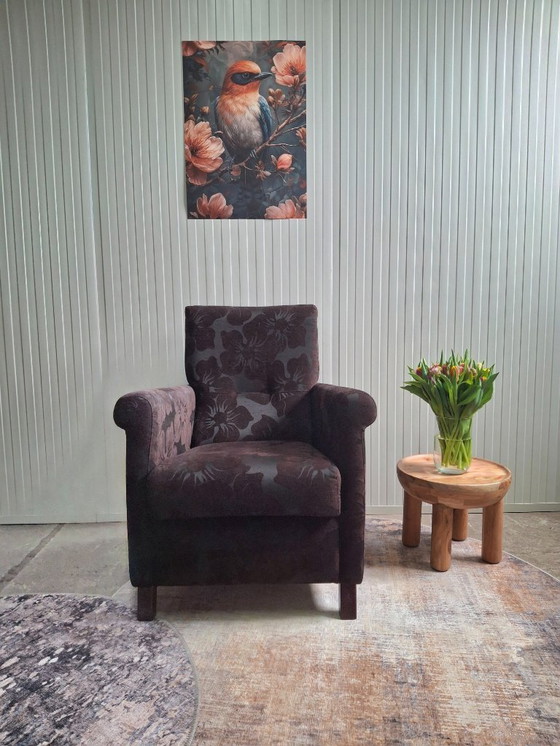 Image 1 of Nieuwe fauteuil met bloemenprint en verstelbare rugleuning