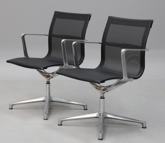 Image 1 of 6x UNA designer office chair ICF mesh black netweave
