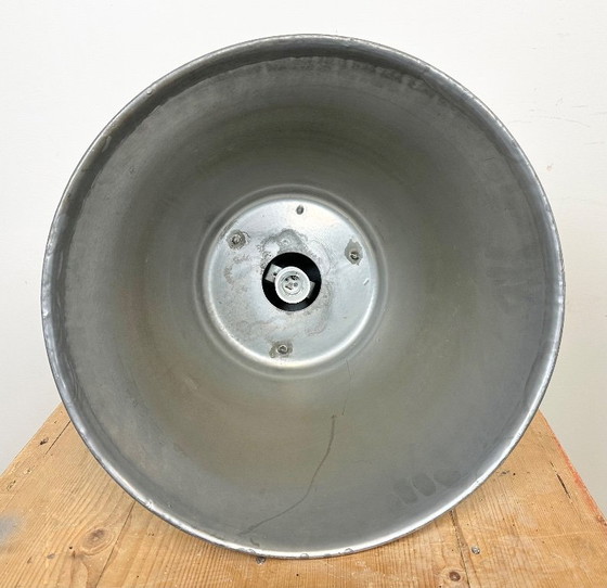 Image 1 of Vintage Silver Industrial Factory Pendant Lamp from Elektrosvit, 1960s