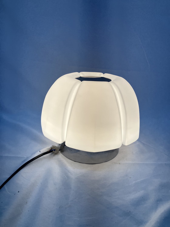 Image 1 of Vintage opaline lotus plafond of Wandlamp Glashütte Limburg