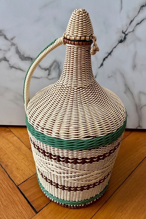 Bottiglia scoubidou vintage, 41 cm – Oggetti decorativi, Glass (photo 3 of 7)