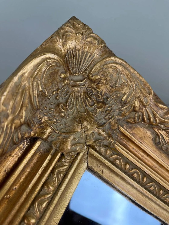 Antiker vergoldeter Spiegel Napoleon III – spätes 19. Jahrhundert – Wood, Rococo (photo 9 of 21)