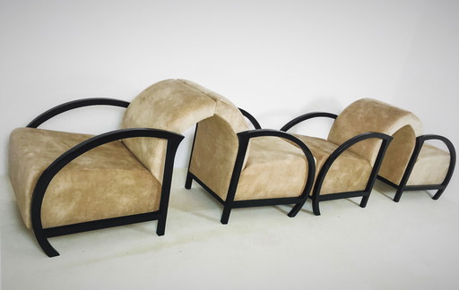 4 Vintage fauteuils uit Frankrijk.