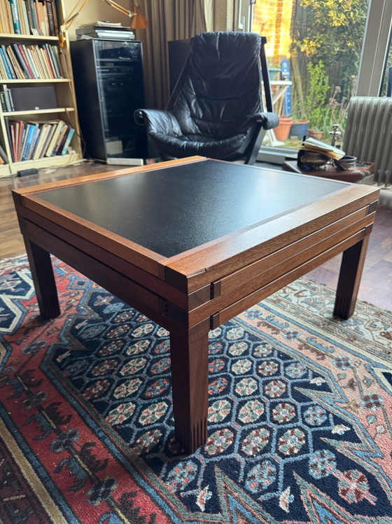 Image 1 of Hexa Bellato wood coffee table with black