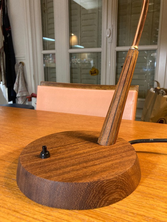 Image 1 of Lampada da tavolo Temde Leuchten in teak e ottone