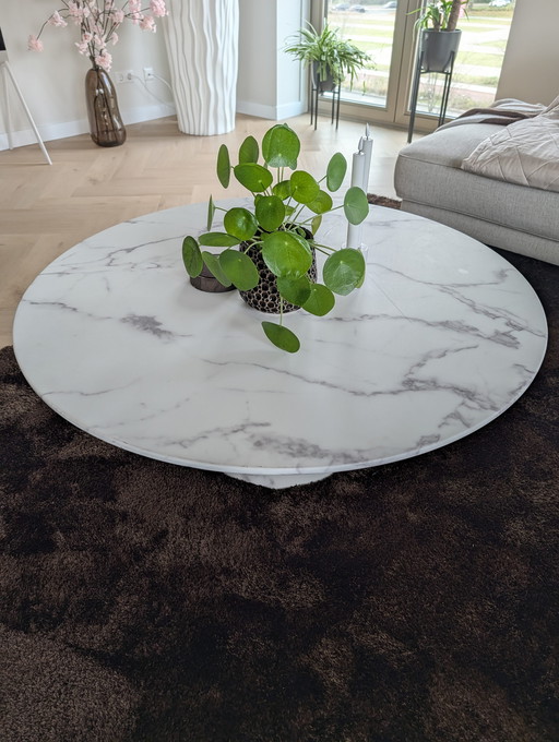 Polspotten salontafel Disc Marble look 