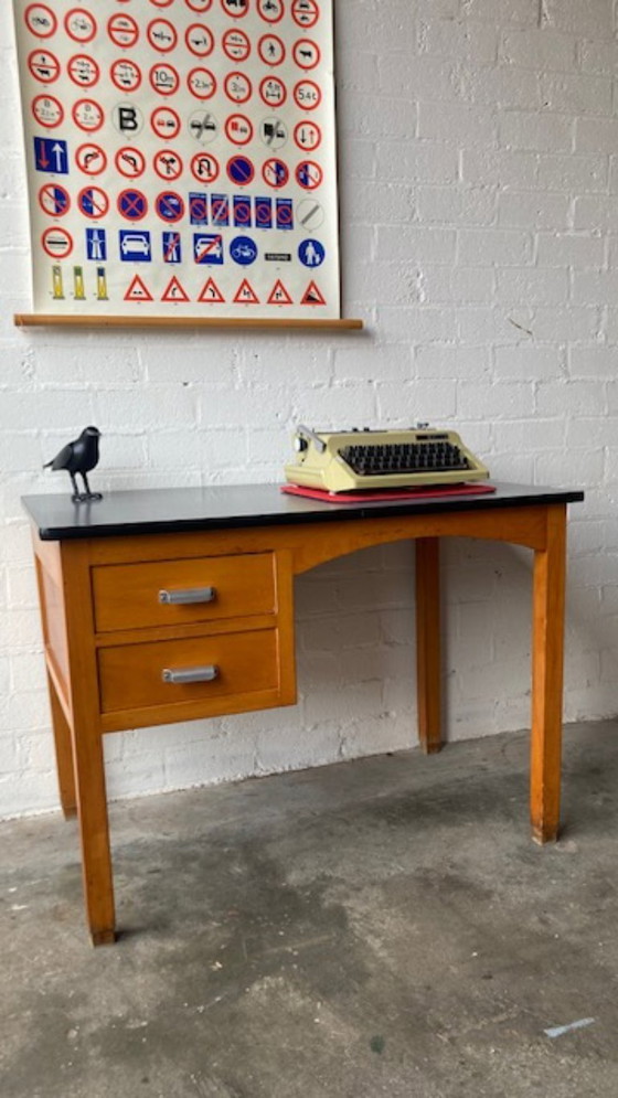 Image 1 of Retro vintage mid-century (school) desk