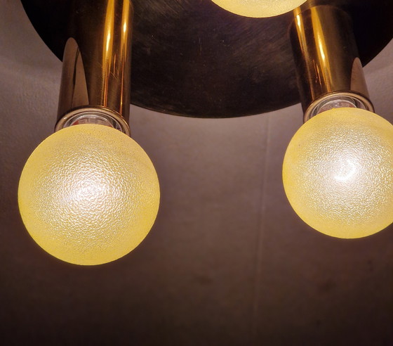 Image 1 of Midcentury TZ Leuchten Ceiling Lamp Brass 