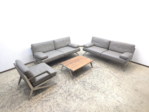 De sede ds 60 set, designer sofa leather sofa couch chair table design