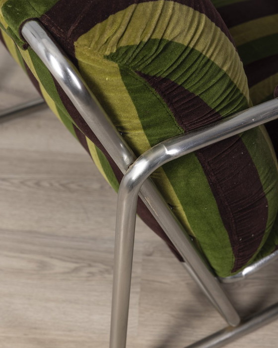 Image 1 of Pair of vintage 70s velvet armchairs designed by G. Faleschini for Mariani